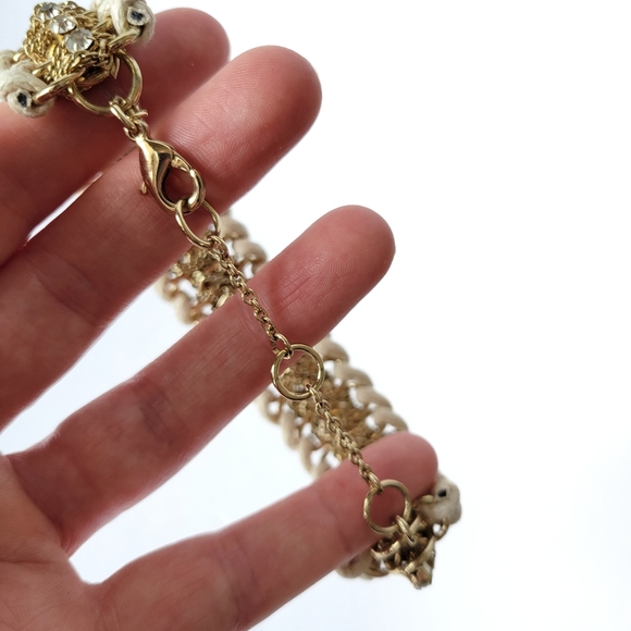 Banana Republic | Braided Rope Chain Rhinestone Bracelet - Picture 5 of 6